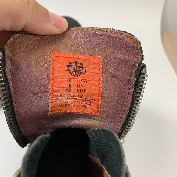 Harley Davidson Motorcycle Boots Size 10 Leather - Picture 7 of 9